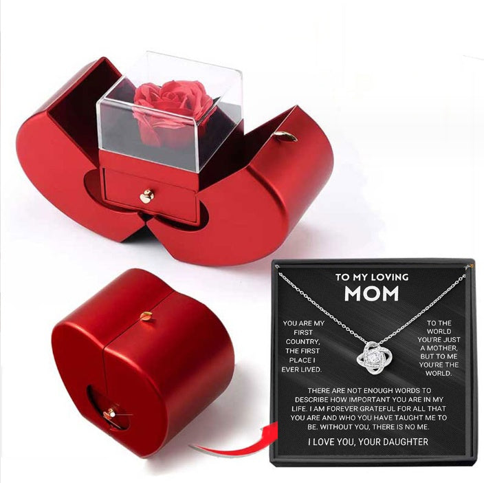 Gift Box For Her , with beautiful gold plated necklace w/ infinity pendant with cubic zirconia stones… and a message!!