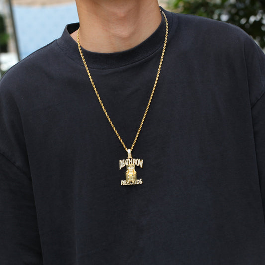 “The end of my necklace, says dope house records!”
